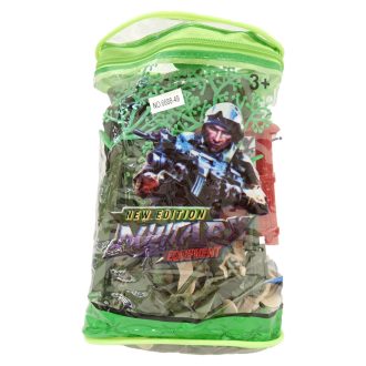 Katonai klt., 2 csapat + kieg., 14x20 cm. PVC hordozó