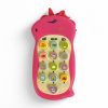 Mobiltelefon, el., zenél, dínós, 3 szín, 14 cm, 12/disp.