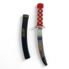 Ninja készlet: kard, tőr, dobócsillag - 22x46 cm lapon