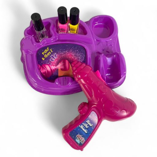 Köröm dekor klt., el., festékszóró, smink, 25x18 cm dob.