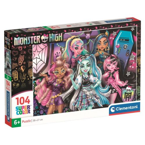 Monster High puzzle, 104 darabos, 34x25 cm méretű játék.
