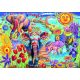 Elefánt karnevál puzzle 500 db, poszterrel, 25x18 cm méretben.