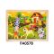 Fa puzzle, Farmos, több féle kép, 30x23 cm pvc csom