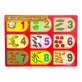   Fa szám párosító puzzle, zöldségek, 9 db, 30x21 cm pvc csom