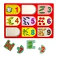   Fa szám párosító puzzle, zöldségek, 9 db, 30x21 cm pvc csom