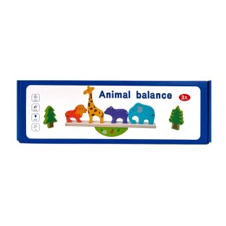 Fa egyensúlyozós klt., vadállatos, 32x10 cm dob.