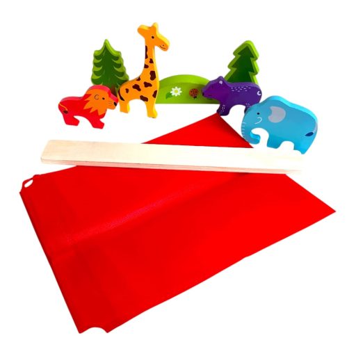 Fa egyensúlyozós klt., vadállatos, 32x10 cm dob.