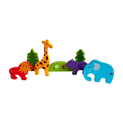 Fa egyensúlyozós klt., vadállatos, 32x10 cm dob.