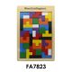 Fa tetrisz játék gyerekeknek, 18.5x27.5 cm, PVC csomagolásban.