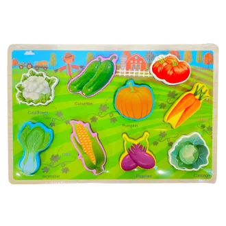   Fa ki-berakó, 3D-s képek, vadállatok, háziállatok, zöldségek, 3 féle, oktató, 22x15 cm pvc csom.