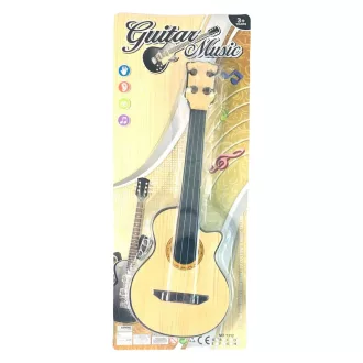   4 húros barna gitár, 41 cm, gyerekeknek szórakoztató játék.