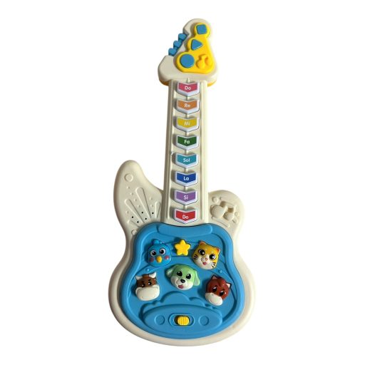 Gitár, el., zene+fény, + állat hangok, 2 szín, 17x37 cm dob.