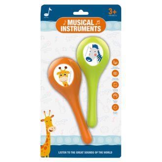   Rumbatök szett: 2 db, 16x30 cm, színes, zenés játék gyerekeknek