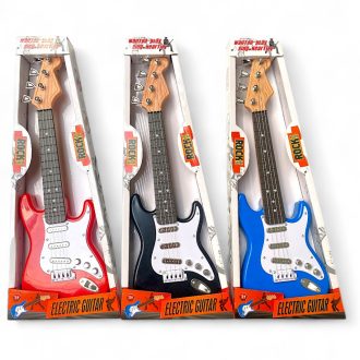 Gitár, el., fém húros, zene, rock, 3 szín, 18x46 cm dob.