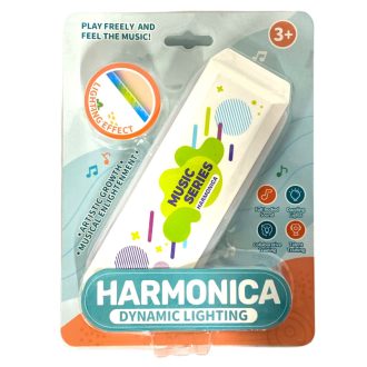   Szájharmónika, el., vil.,  Tartódobozban, 15x20 cm 3D-s lapon Gombel.