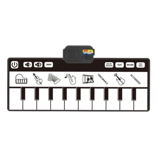 Zenélő zongora szőnyeg gyerekeknek, hangerőszabályzóval.