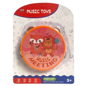 Csörgődob, állatmintás, 3 féle, 19x26 cm, lapon