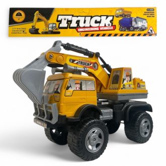   Teherautó markoló munkagép, szabadonfutó, 45x31 cm-es játék.