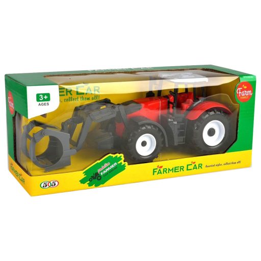 Traktor, elöl szerk., bálázó, 2 szín, 33x14 cm dob.