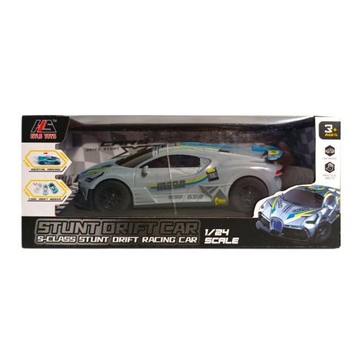 Autó, lend., Driftel, ''Bugatti'' szerű, 6 szín, 21x9 cm dob.