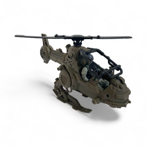 Katonai klt., helikopter, + fig., 28x17 cm dob.