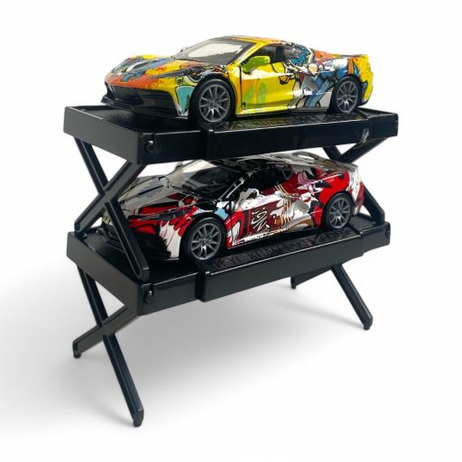 Hátrahúzós fém autó ajtónyitós funkcióval, 3 színben.