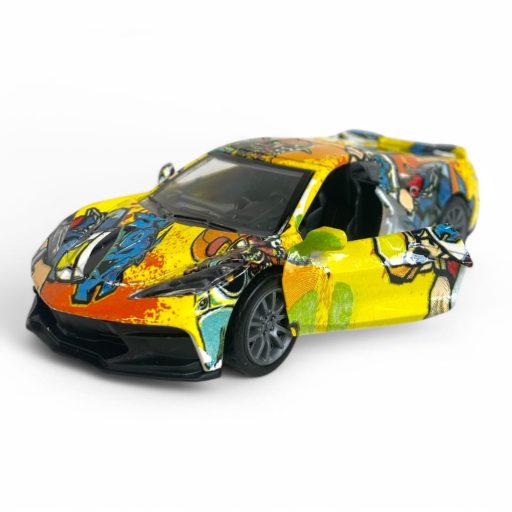 Hátrahúzós fém autó ajtónyitós funkcióval, 3 színben.