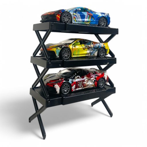 Hátrahúzós fém autó ajtónyitós funkcióval, 3 színben.