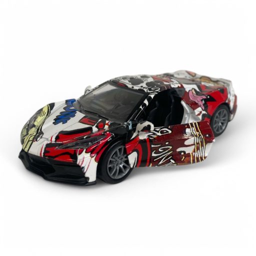 Hátrahúzós fém autó ajtónyitós funkcióval, 3 színben.