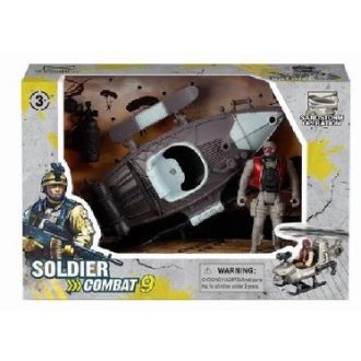   Katonai játék csónak figura gyerekeknek, 24x17 cm méretben.