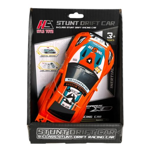 Autó, driftel, ''Bugatti szerű'',  lend., 6 szín, 14x20 cm dob.