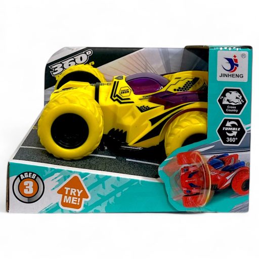 Autó, bukfences, lend., 4 szín, 15x13 cm dob.