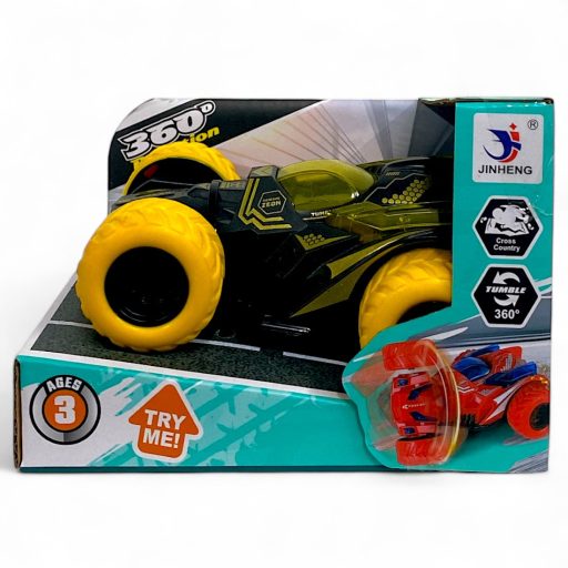 Autó, bukfences, lend., 4 szín, 15x13 cm dob.