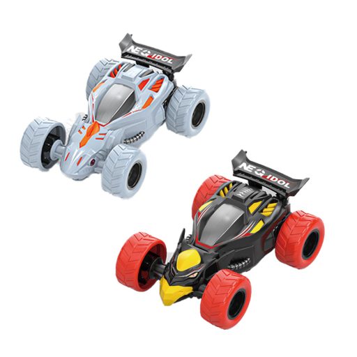 Két darabos autókészlet, gumikerekekkel, 360 fokos forgással.