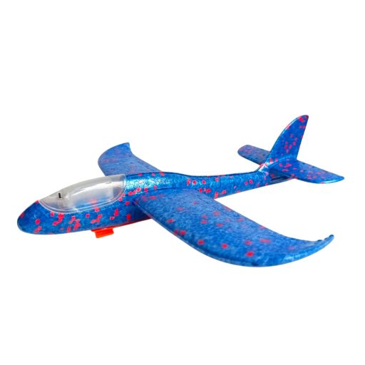 Repülőgép, hungarocell kilövős klt., el.,+ pisztoly, 3 szín, 15x40 cm zacsk. Gombel.