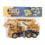 Teherautó játék munkagéppel és emelőkosárral, 23x11 cm.