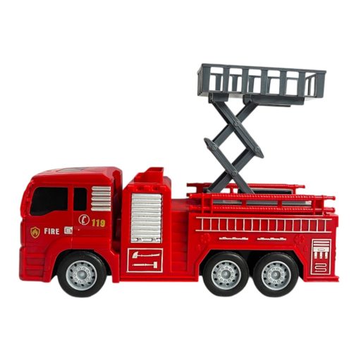 Tűzoltó autó, lend., 4 féle, 24 cm, 29x14 cm plf.
