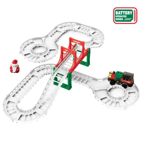 Autópálya készlet XM mozdonnyal és Mikulás figurával.