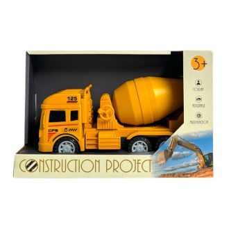 Teherautó, munkagépes, betonkeverő, lend., 27x17 cm dob.