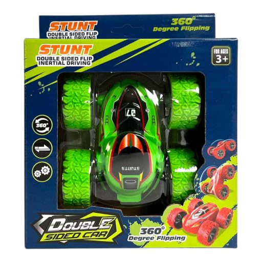 Autó, átfordulós, bukfences, lend., 2 szín, 17x16 cm dob.