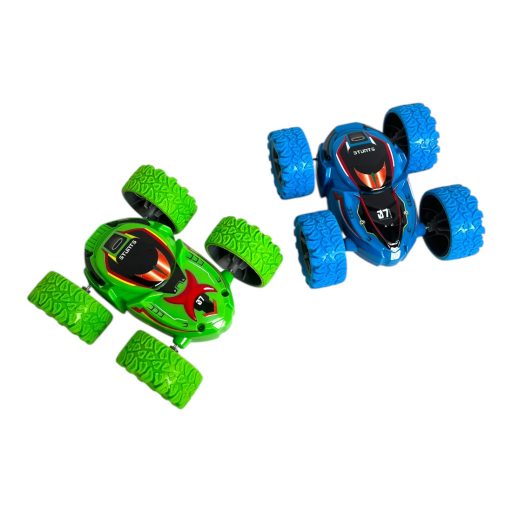 Autó, átfordulós, bukfences, lend., 2 szín, 17x16 cm dob.