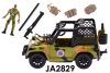 Katonai jeep figura autóval, strapabíró játék kalandokhoz.