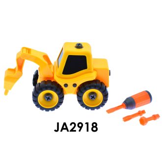   Szerelős munkagép markolóval, 19 cm, kreatív játék gyerekeknek.