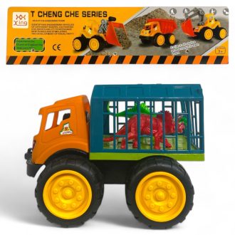   Teherautó dinoszállító 2 dinóval, szabadonfutó, 2 színben