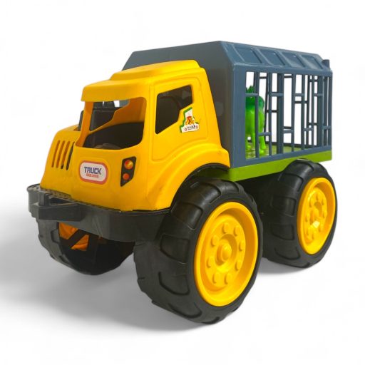 Teherautó dinoszállító 2 dinóval, szabadonfutó, 2 színben