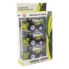 Traktor készlet 3 db-os, elöl szerelhető, lendkerekes játék.