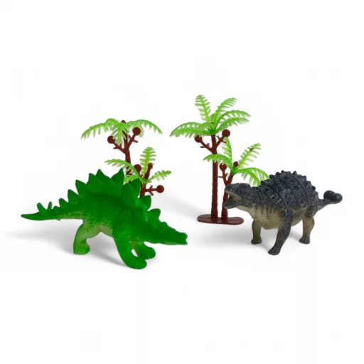 Fém teherautó készlet dinoszaurusz szállító funkcióval.