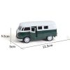 Fém VW busz, hátrahúzós, ajtónyitós, 3 szín, 13 cm.