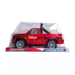Autó, jeep, platós, lend., 2 szín, 24 cm, plf.