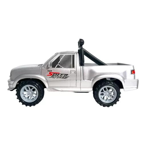 Autó, jeep, platós, lend., 2 szín, 24 cm, plf.